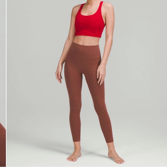 Lululemon Smoky Red Lunar New Year Align NWT sz 8 gold logo - Picture 2 of 7